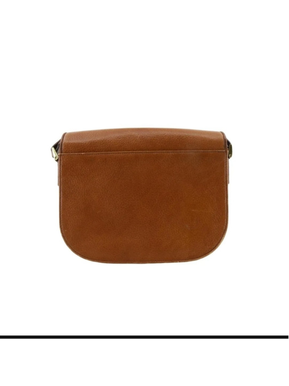 Vintage Burberry Browm Leather Flap Crossbody Bag Authenticated - Picture 4 of 9